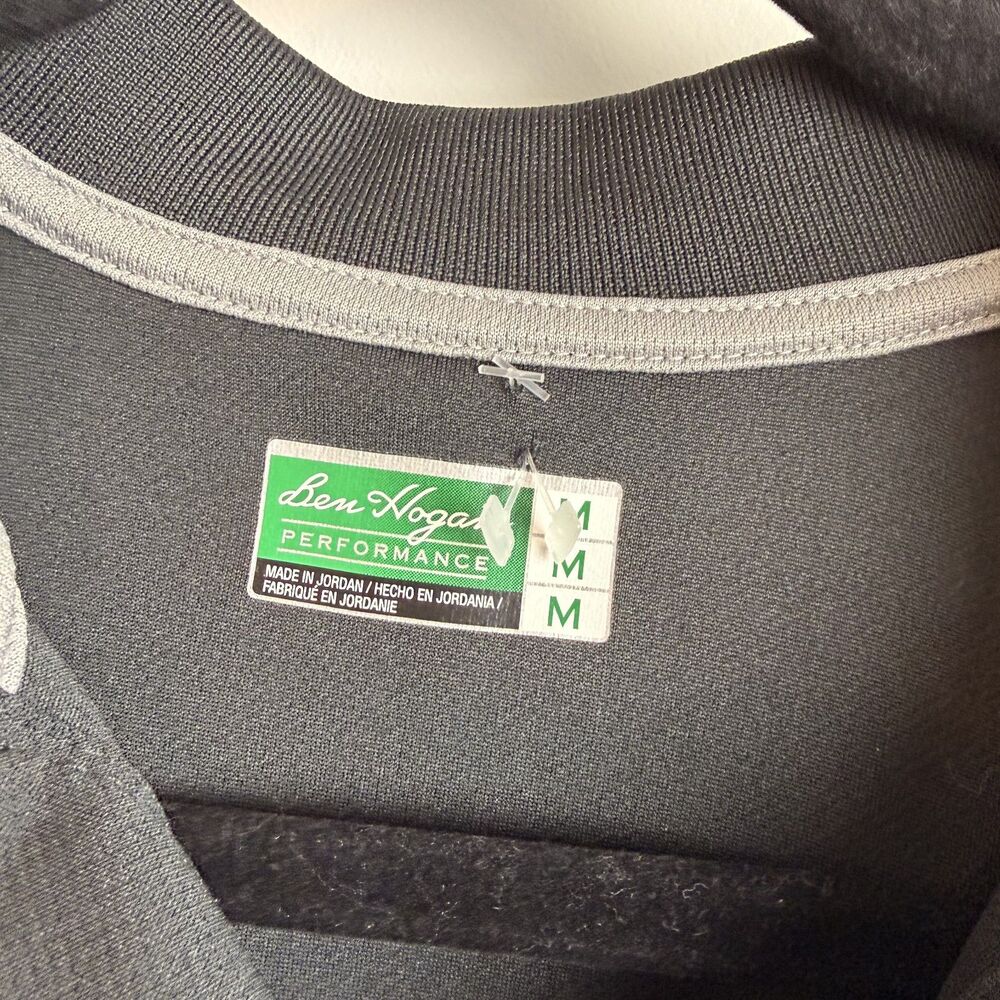 Ben Hogan Performance Polo Shirt Mens Medium Black Gray Golf Athletic - Picture 3 of 12